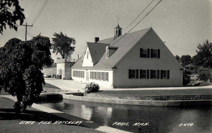 Paris Fish Hatchery - Old Postcard View (newer photo)
